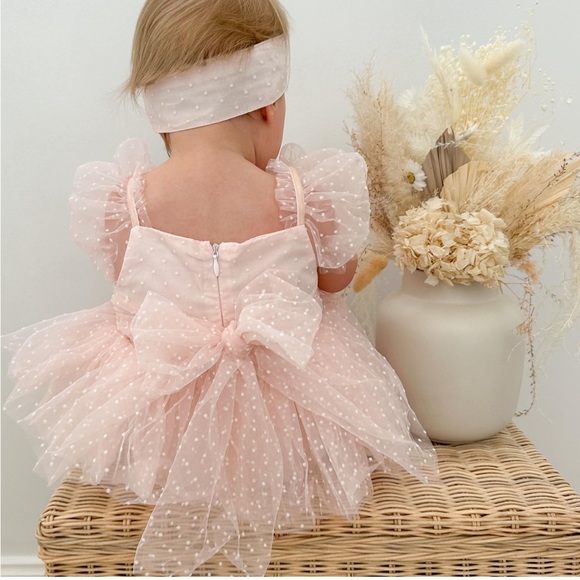 ARABELLA & ROSE TINKERBELL DRESS ROMPER PASTEL PINK - Picture 4 of 10